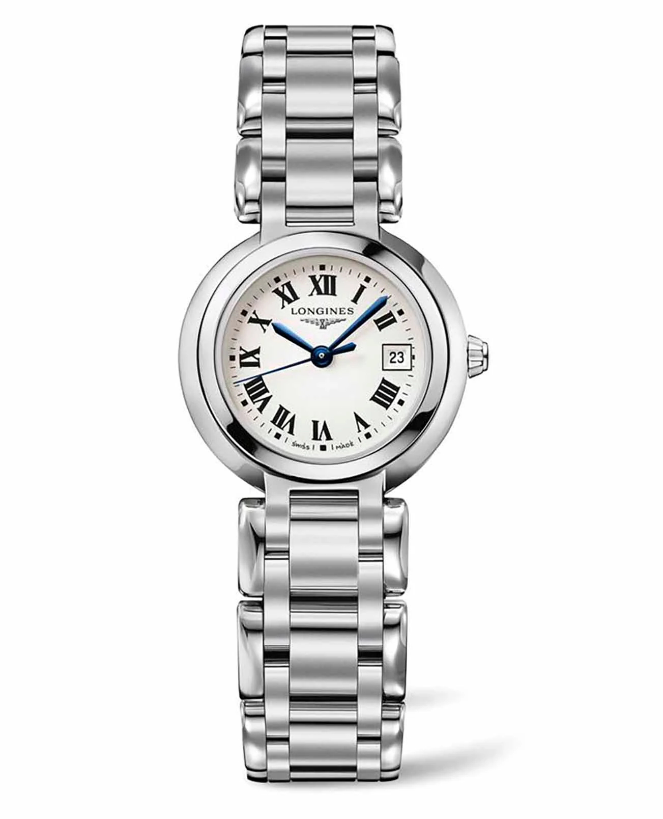 Longines PrimaLuna 26,5 мм — серебристый циферблат