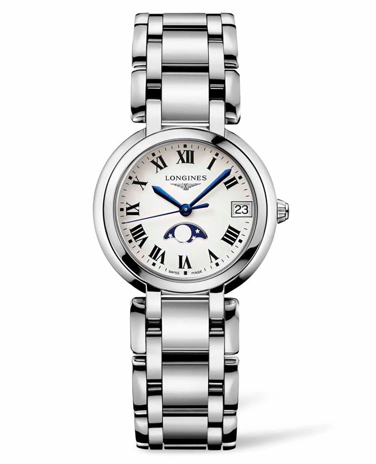 Longines PrimaLuna Moonphase 30,5 мм — опаловый циферблат цвета слоновой кости