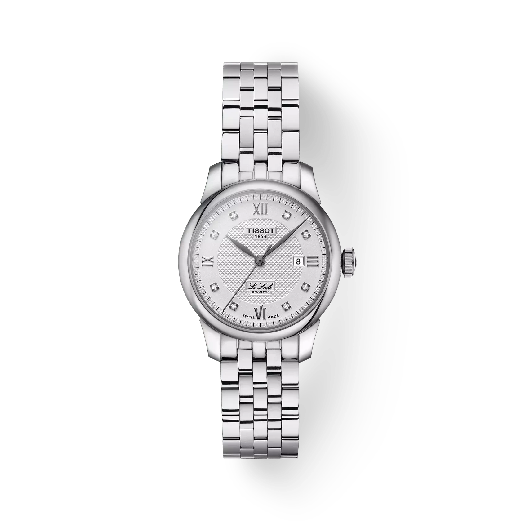 Tissot Le Locle Automatic Lady 29 мм — серебристый циферблат с бриллиантами