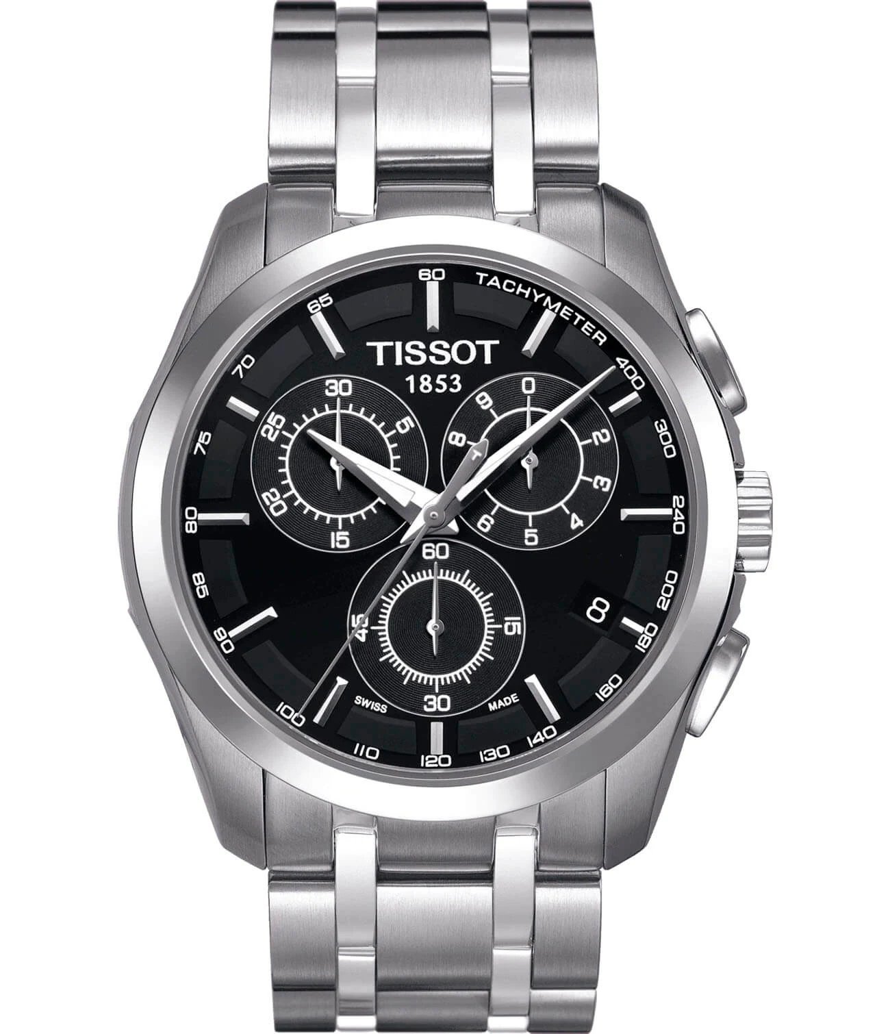 Tissot Couturier Chronograph 41 мм — чёрный циферблат
