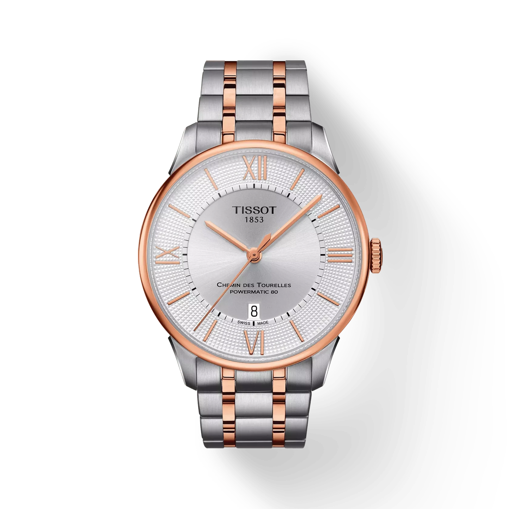 Tissot Chemin des Tourelles Powermatic 80 42 мм — серебристый циферблат, стальной браслет,… — арт. T099.407.22.038.02