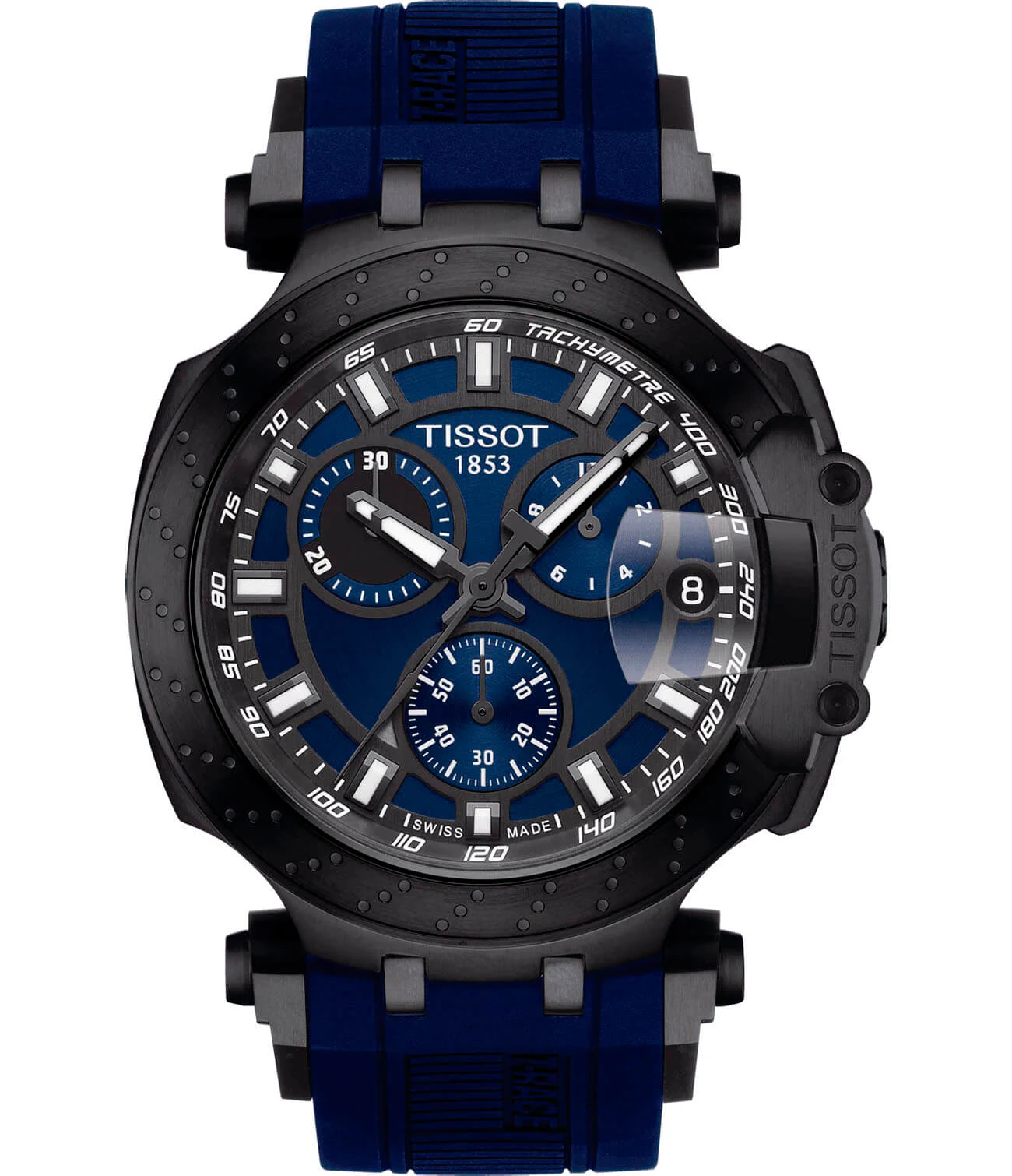 Tissot T-Race Chronograph 43 мм — синий циферблат