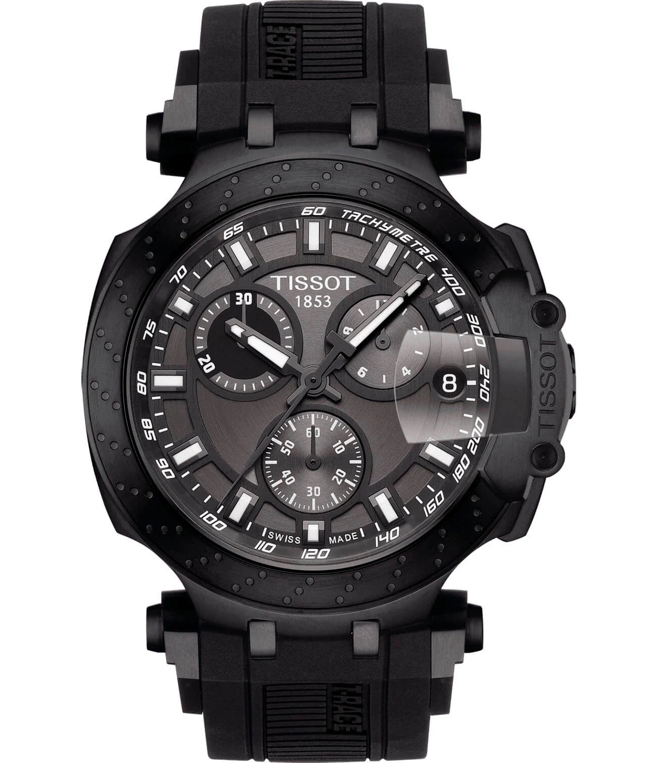 Tissot T-Race Chronograph 43 мм — антрацитовый циферблат