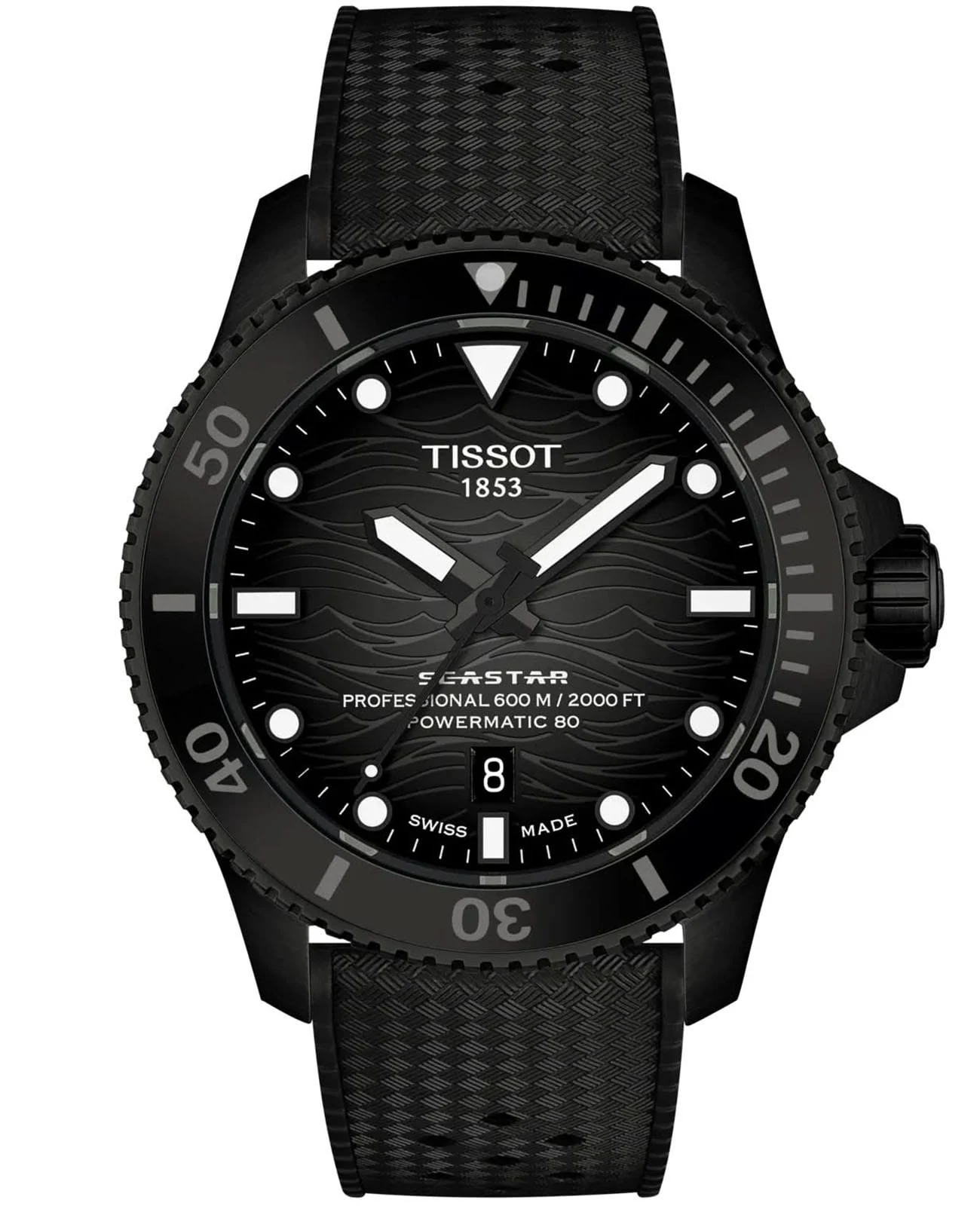 Tissot Seastar 2000 Professional Automatic 44 мм — циферблат с серым градиентом, каучуковый… — арт. T120.907.37.051.00
