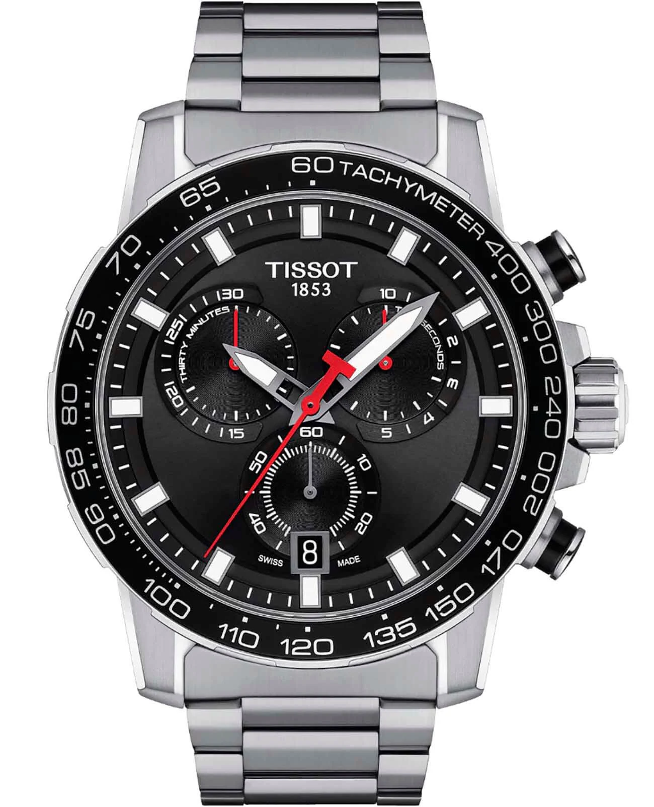 Tissot Supersport Chrono 45,5 мм — чёрный циферблат