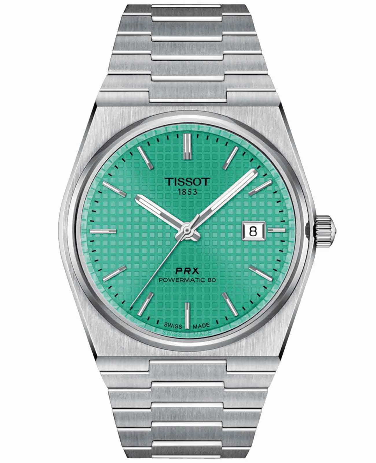 Tissot PRX Automatic 40 мм — светло-зелёный циферблат