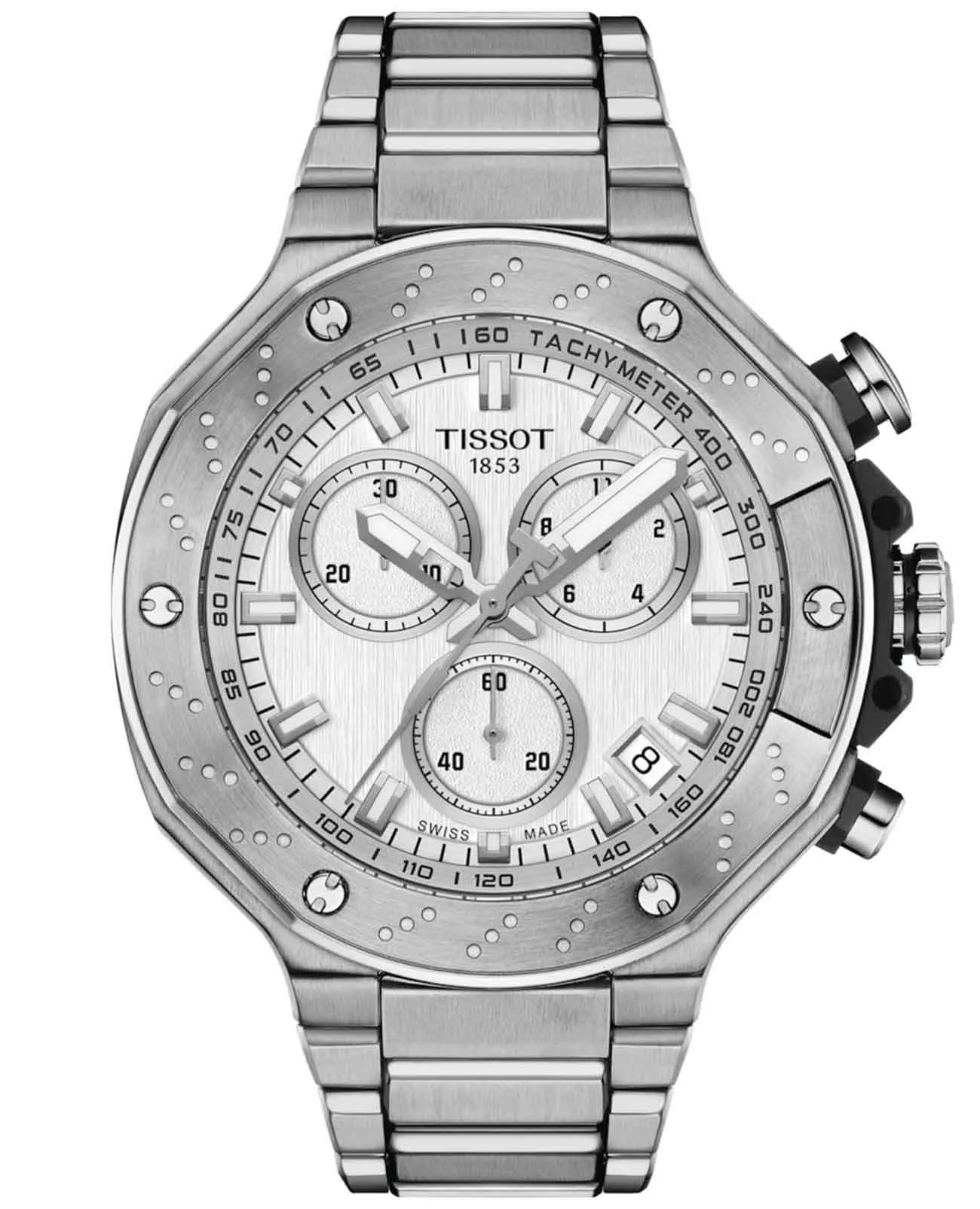 Tissot T-Race Chronograph 45 мм — белый циферблат