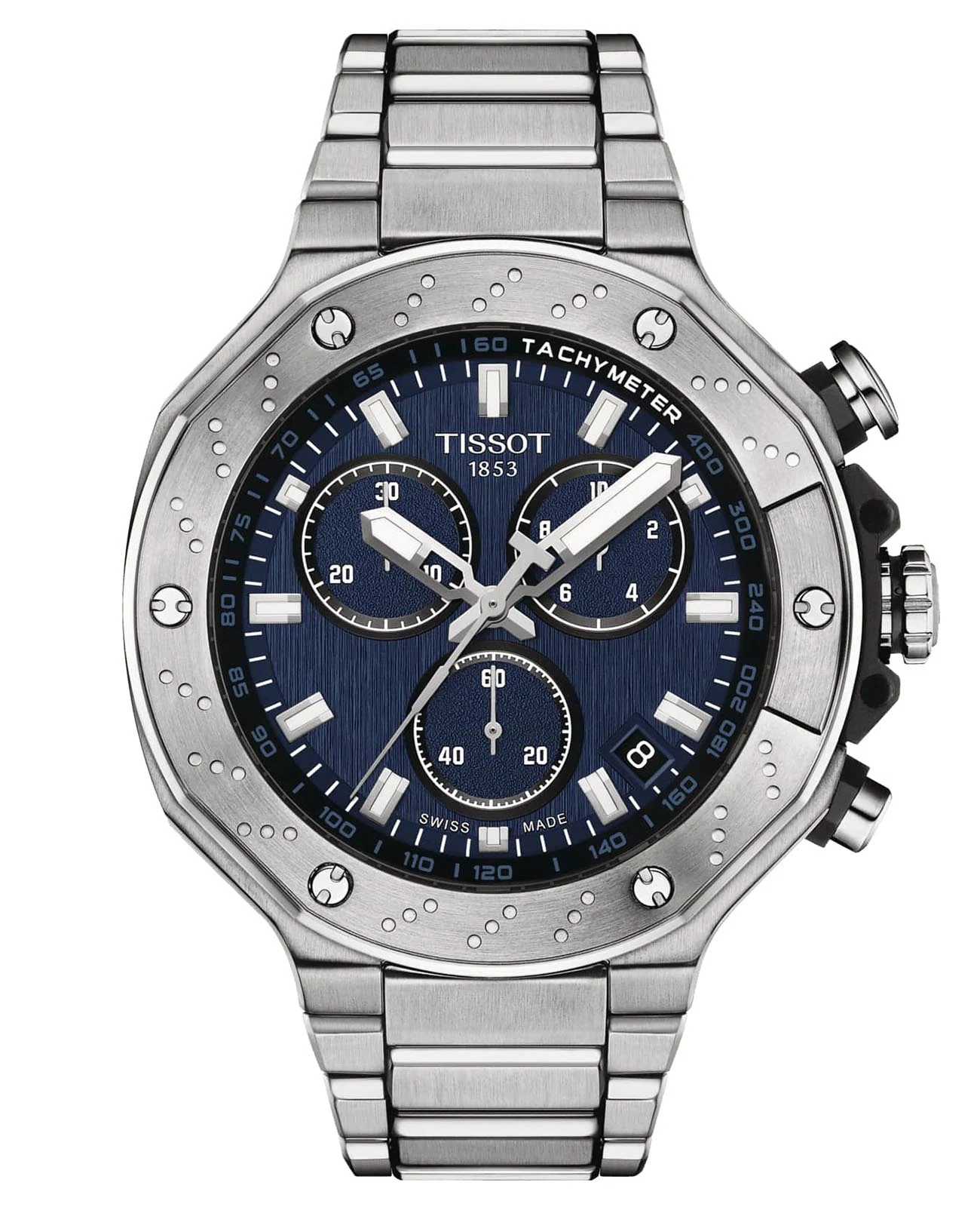 Tissot T-Race Chronograph 45 мм — синий циферблат