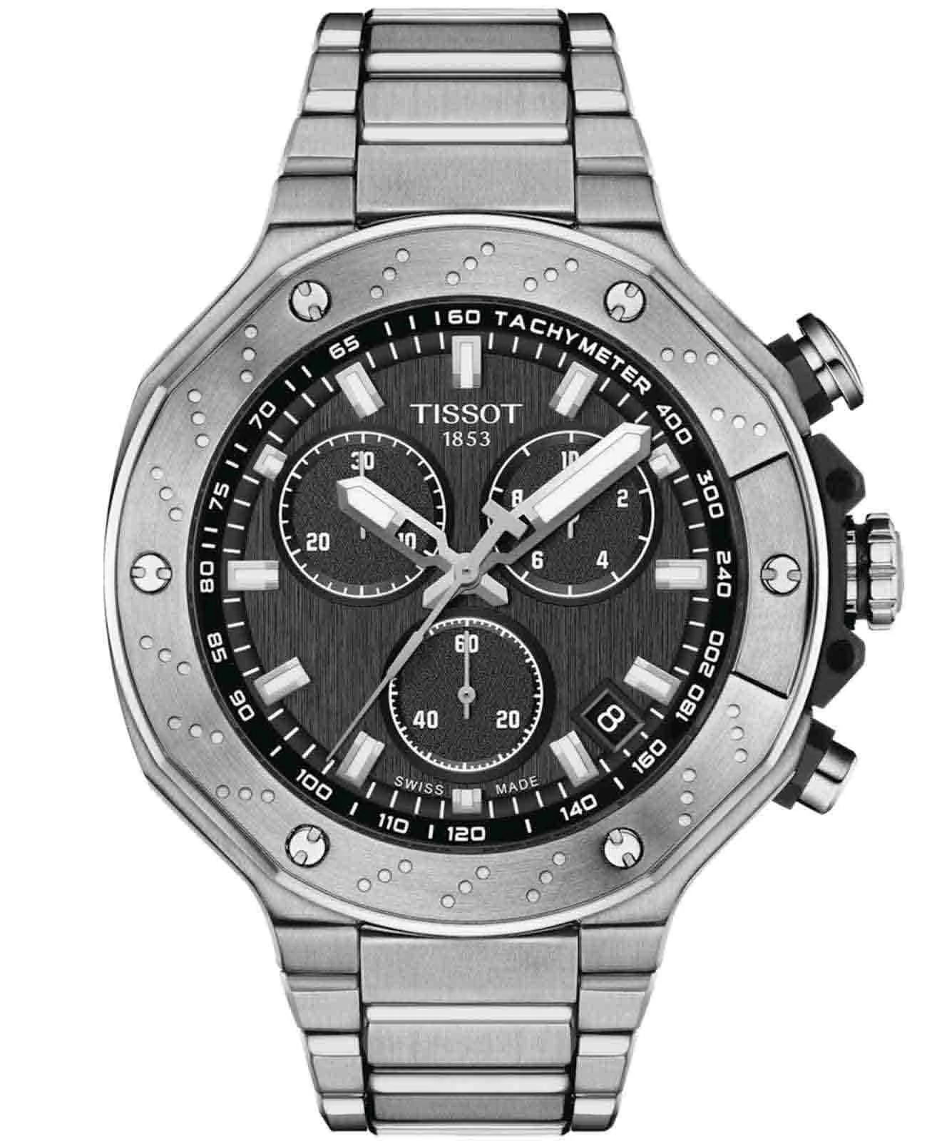 Tissot T-Race Chronograph 45 мм — чёрный циферблат