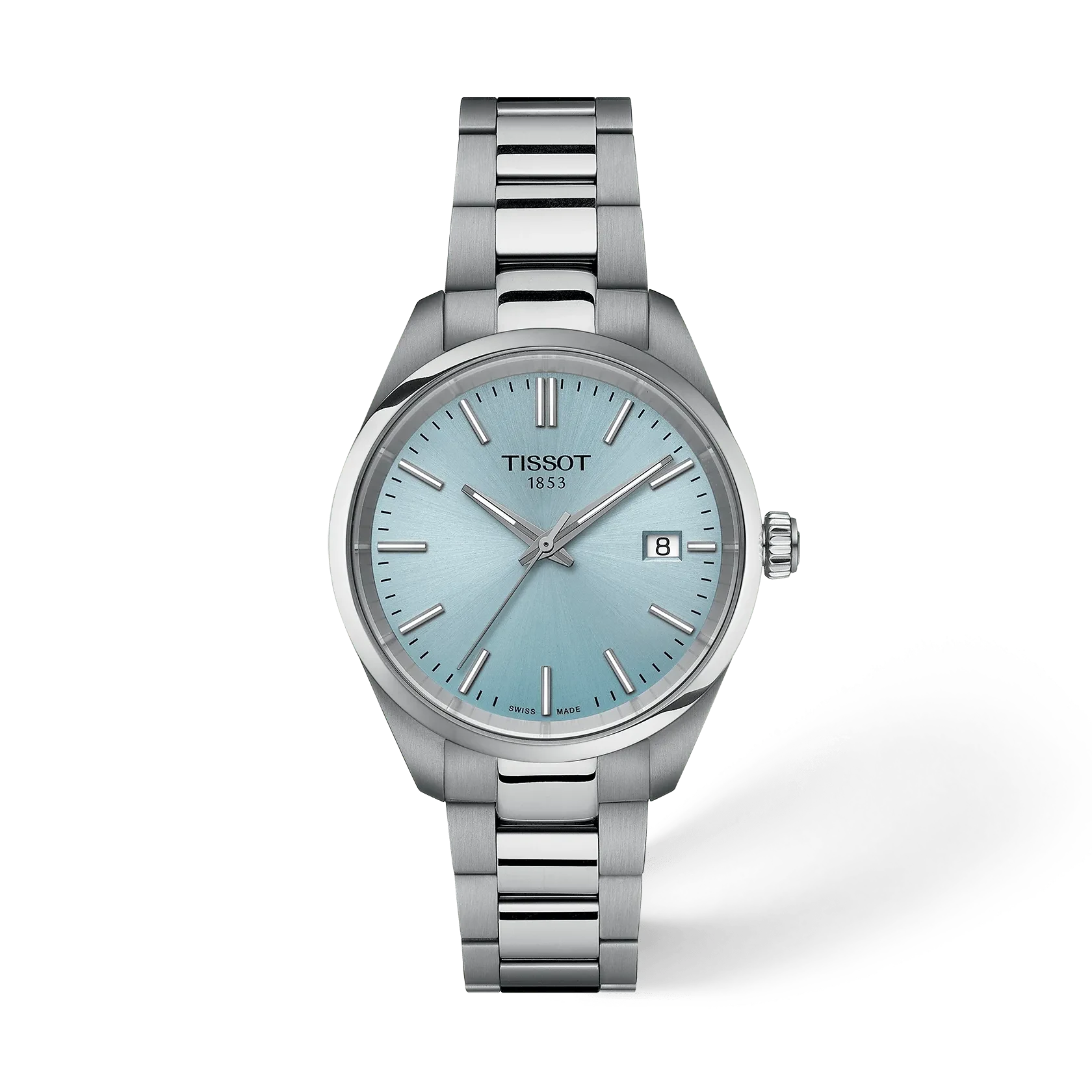 Tissot PR 100 34 мм — голубой циферблат