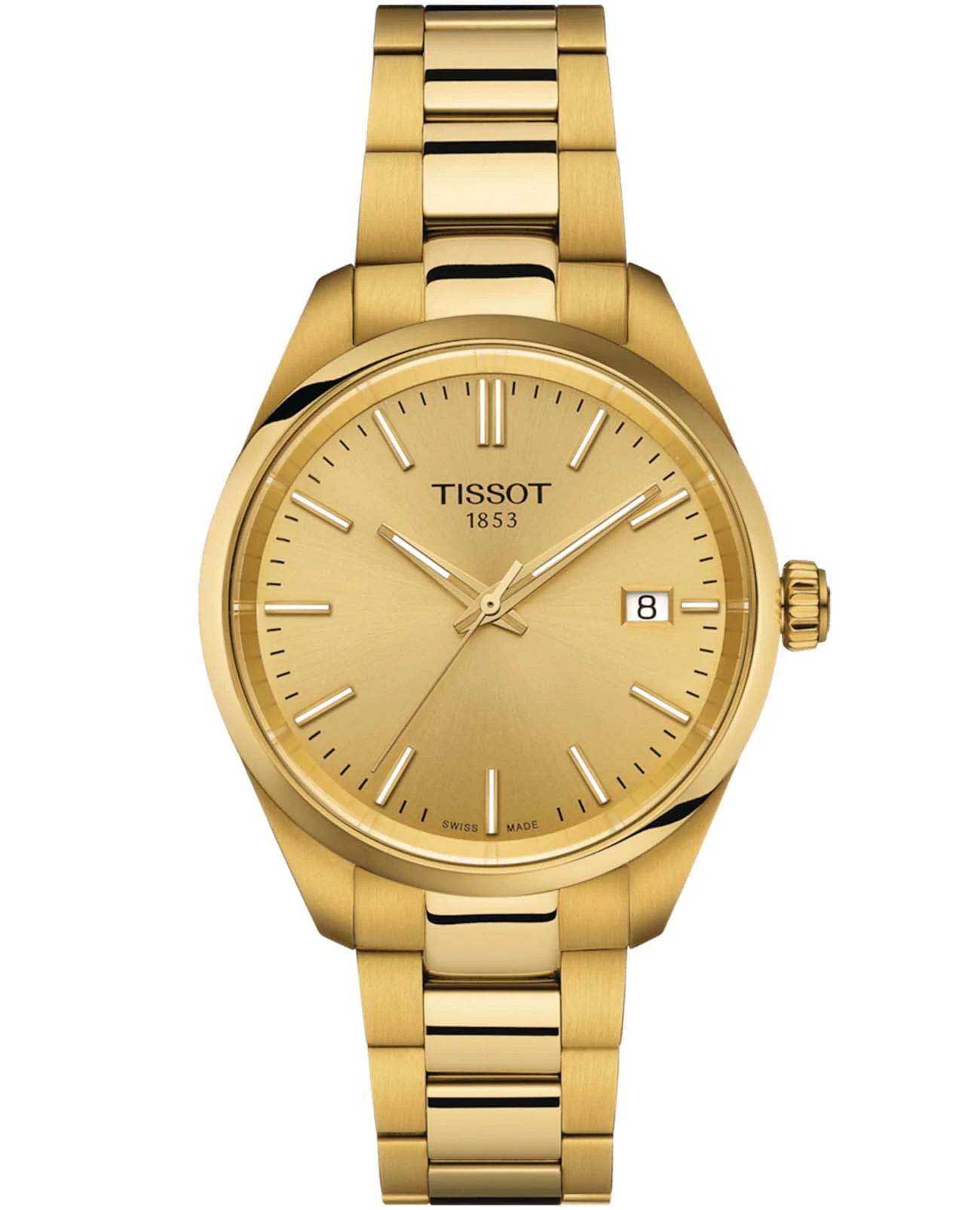 Tissot PR 100 34 мм — циферблат цвета шампань