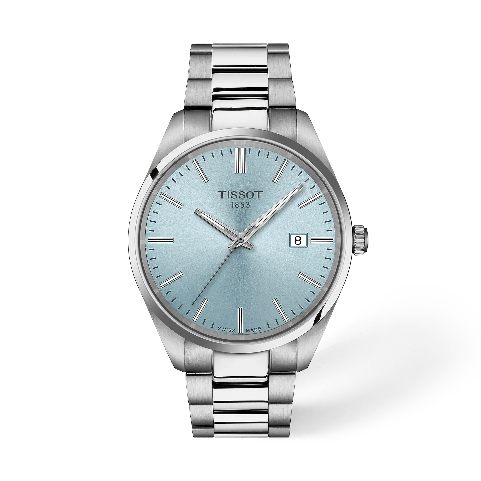 Tissot PR 100 40 мм — голубой циферблат
