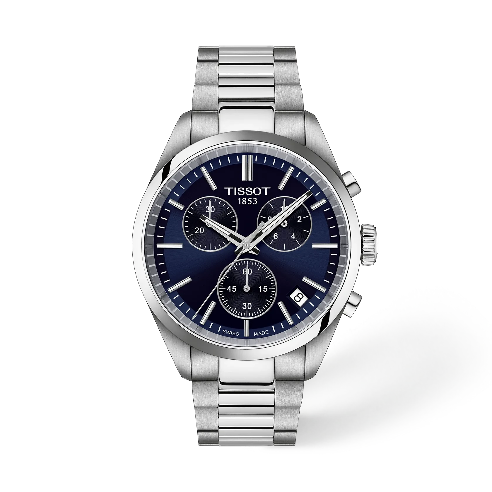 Tissot PR 100 Chronograph 40 мм — синий циферблат