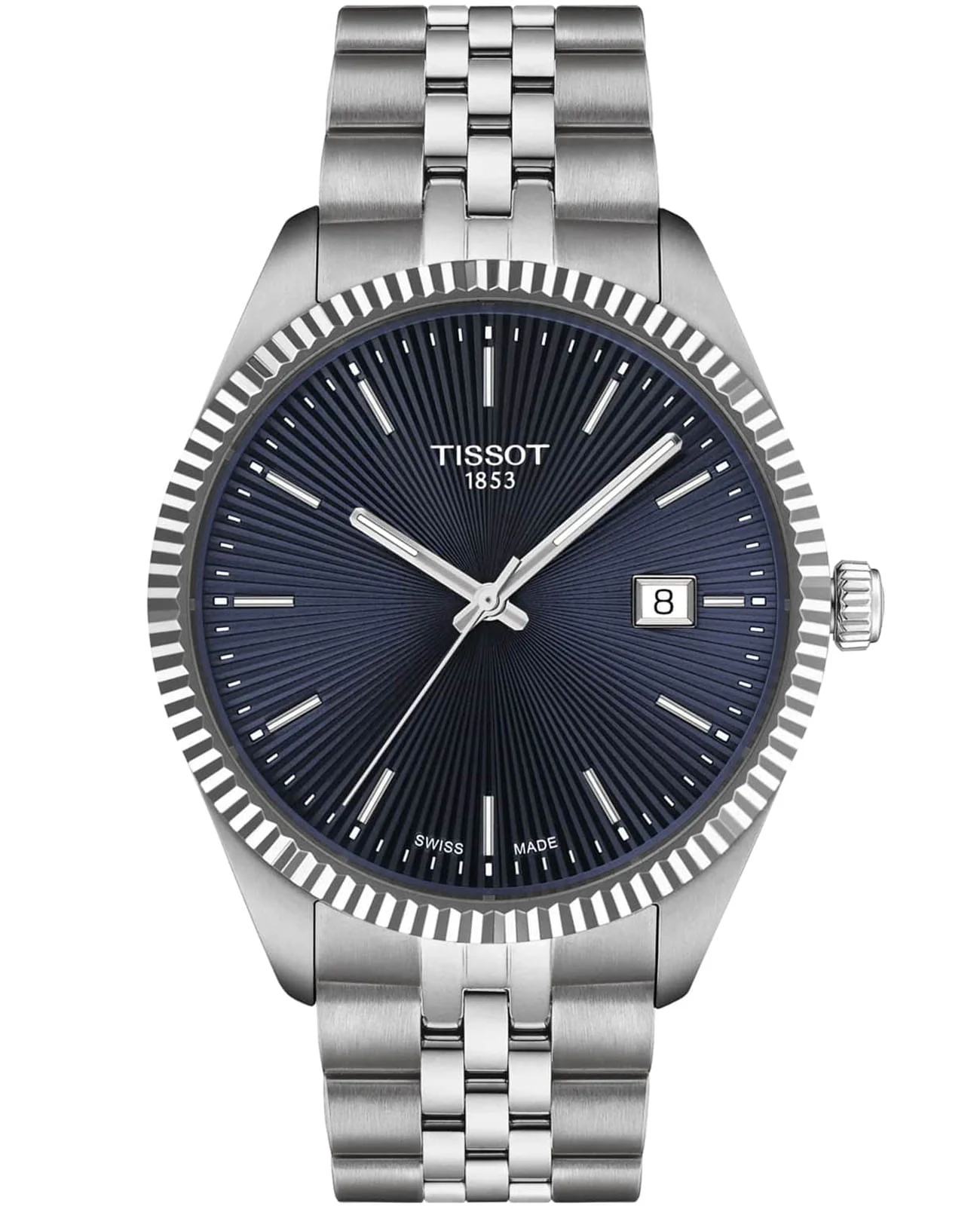 Tissot Ballade 40 мм — синий циферблат, стальной браслет