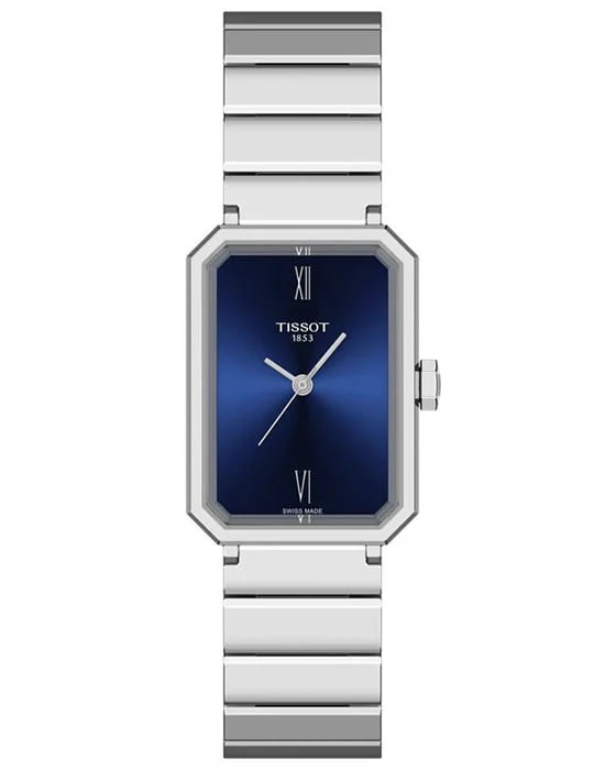 Tissot SRV 21,8 × 30 мм — синий циферблат, стальной браслет