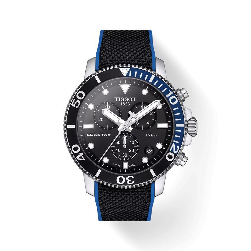 Tissot Seastar 1000 Chronograph 45.5mm Black (ремешок)
